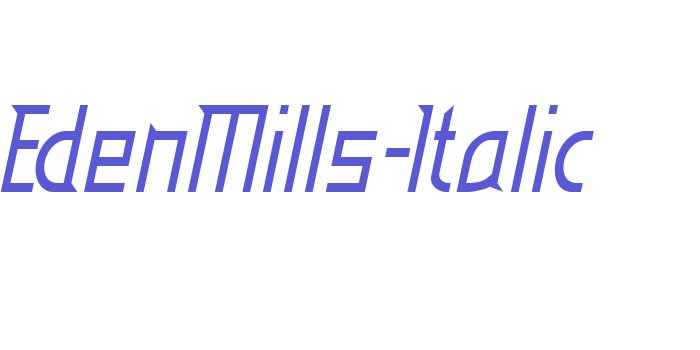 EdenMills-Italic Font