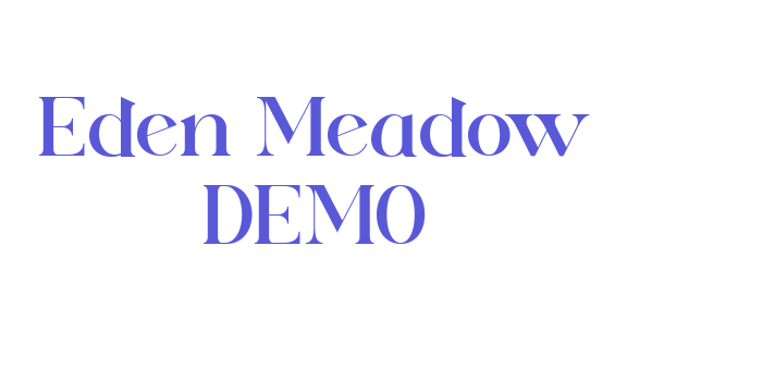 Eden Meadow DEMO Font Download