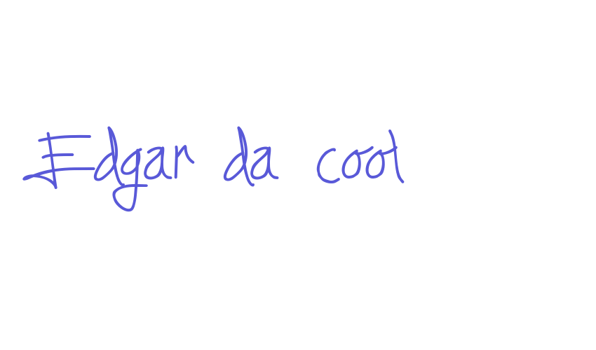 Edgar da cool Font