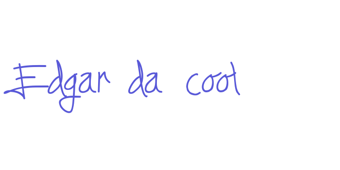 Edgar da cool Font Download