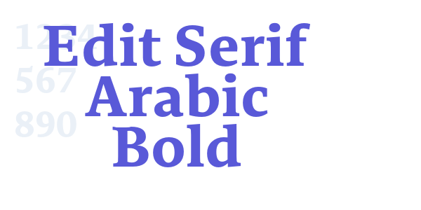 Edit Serif Arabic Bold font free