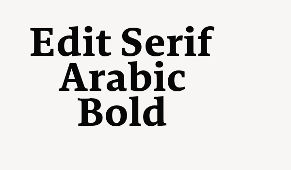 Edit Serif Arabic Bold Font