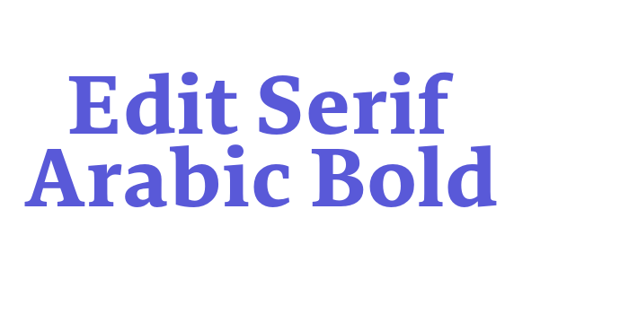 Edit Serif Arabic Bold Font Download