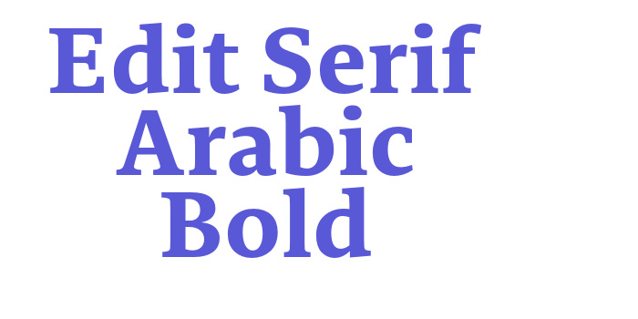 Edit Serif Arabic Bold Font