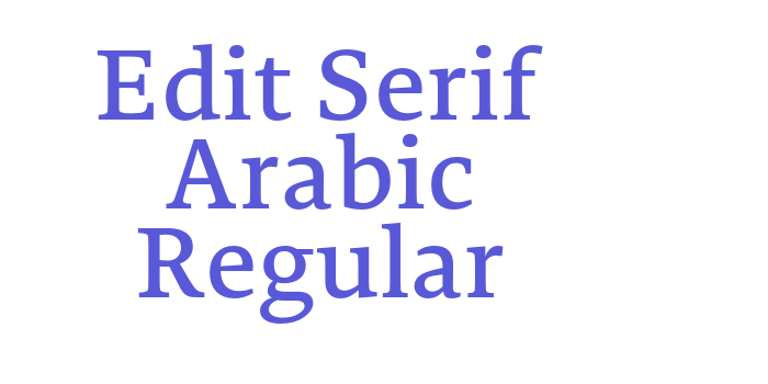 Edit Serif Arabic Regular Font Download