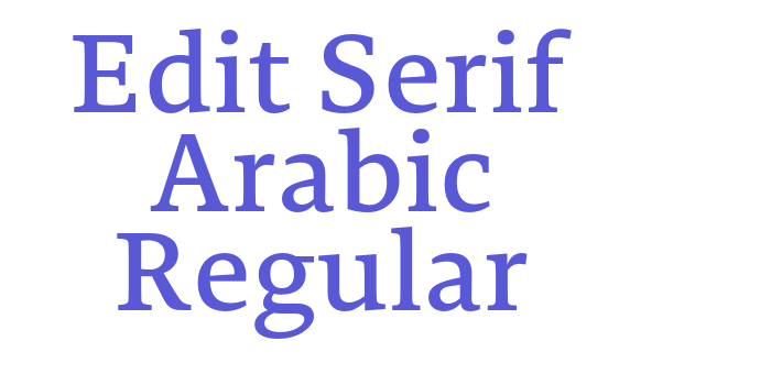 Edit Serif Arabic Regular Font