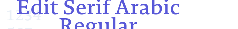 Edit Serif Arabic Regular font