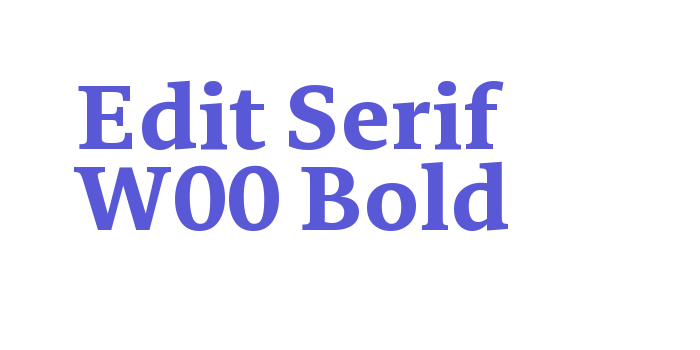 Edit Serif W00 Bold Font Download