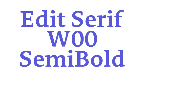 Edit Serif W00 SemiBold Font Download