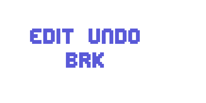 Edit Undo BRK Font Download