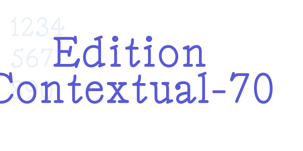 Edition Contextual-70 font free