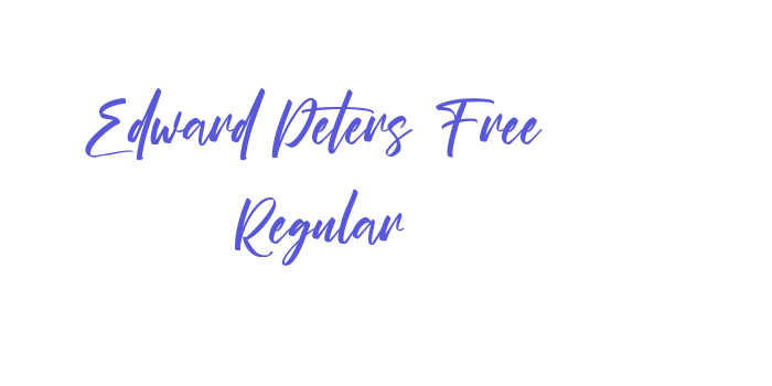 Edward Peters Free Regular Font