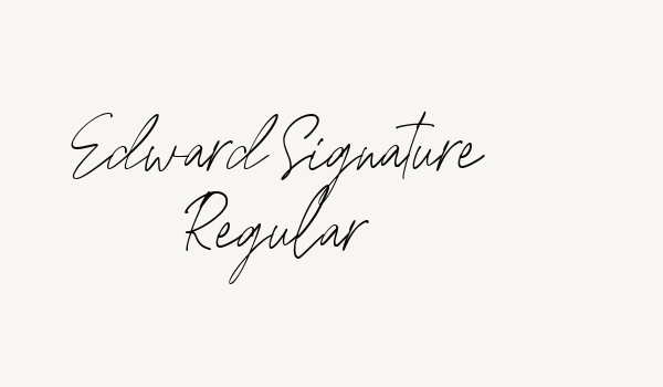 Edward Signature Regular Font