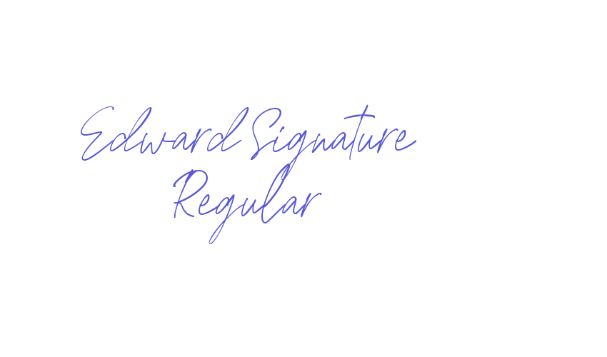 Edward Signature Regular Font