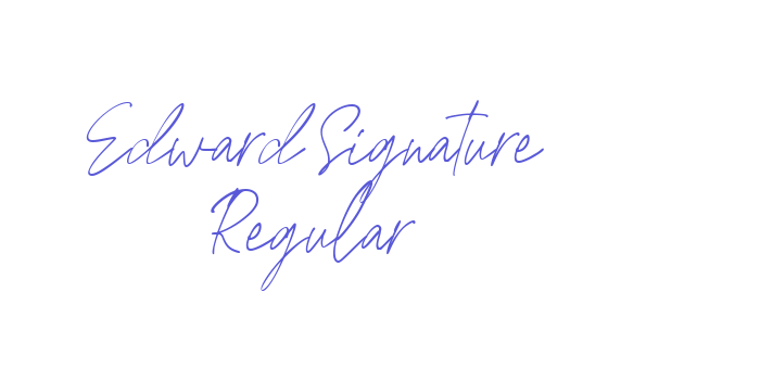 Edward Signature Regular Font Download