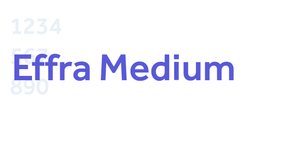 Effra Medium font