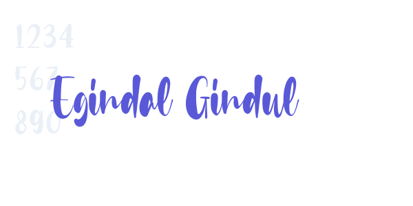 Egindal Gindul font free