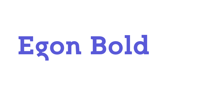 Egon Bold Font Download