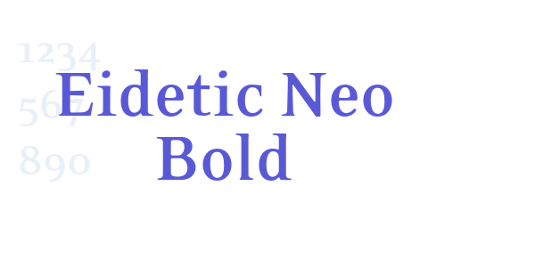 Eidetic Neo Bold font free