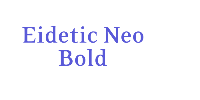 Eidetic Neo Bold Font Download