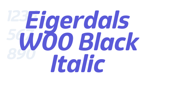 Eigerdals W00 Black Italic font free