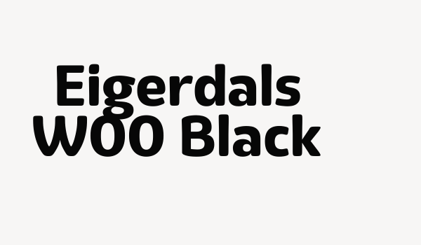 Eigerdals W00 Black Font