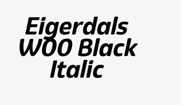 Eigerdals W00 Black Italic Font