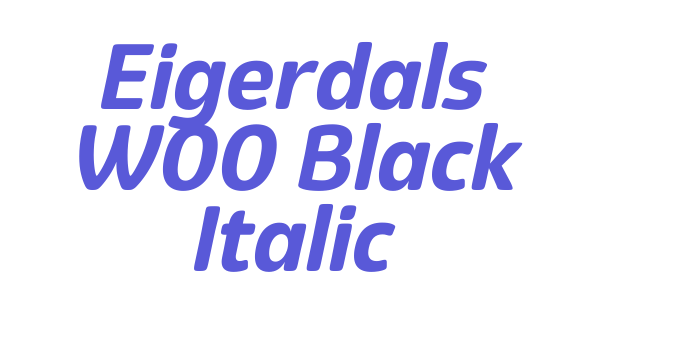 Eigerdals W00 Black Italic Font Download