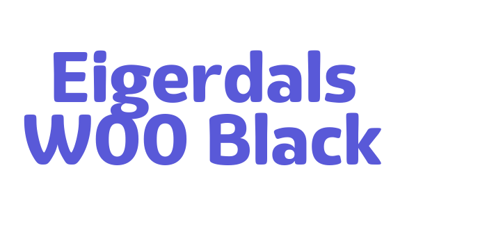 Eigerdals W00 Black Font