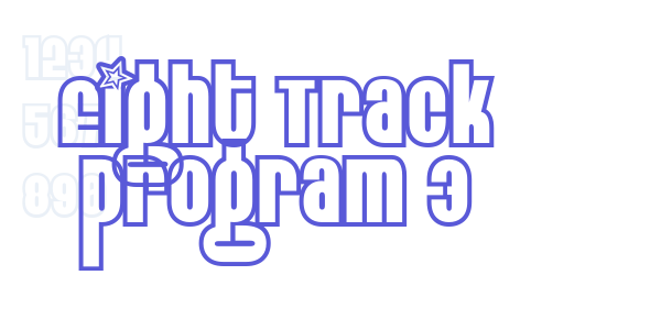 Eight Track program 3 font free