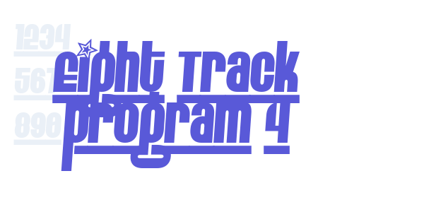 Eight Track program 4 font free