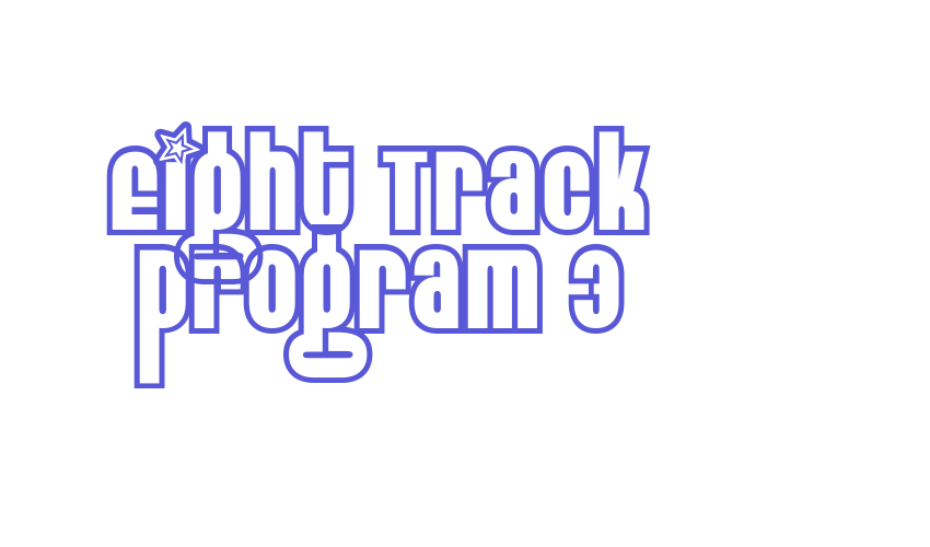 Eight Track program 3 Font Download