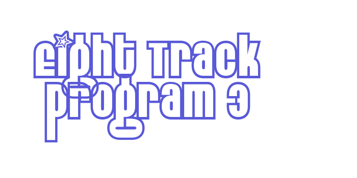 Eight Track program 3 Font Download