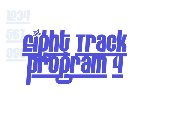 Eight Track program 4 Font Download