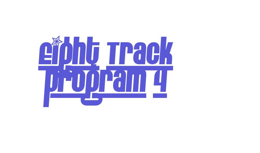 Eight Track program 4 Font Download