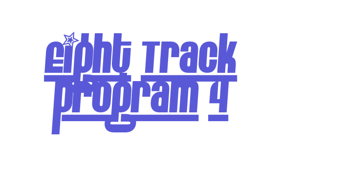 Eight Track program 4 Font Download