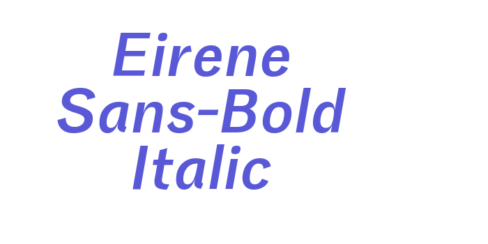 Download Eirene Sans-Bold Italic Font