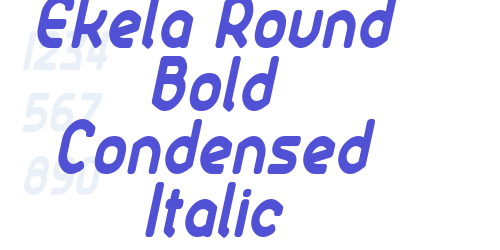 Ekela Round Bold Condensed Italic-font-download