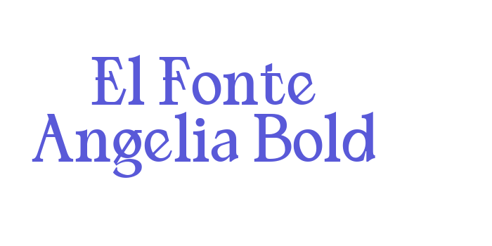 El Fonte Angelia Bold Font Download