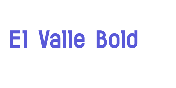 El Valle Bold Font