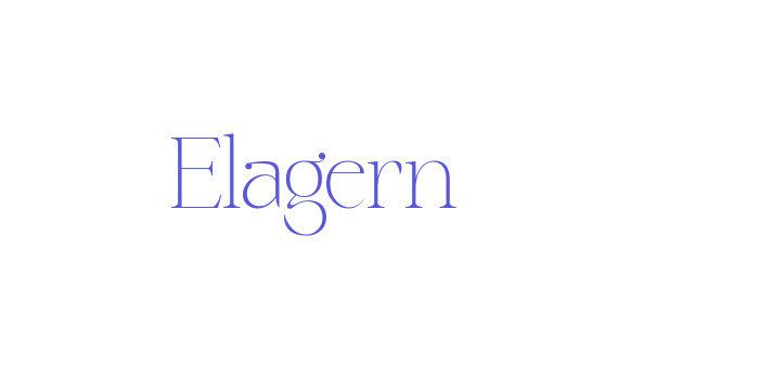 Elagern Font