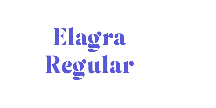 Elagra Regular Font