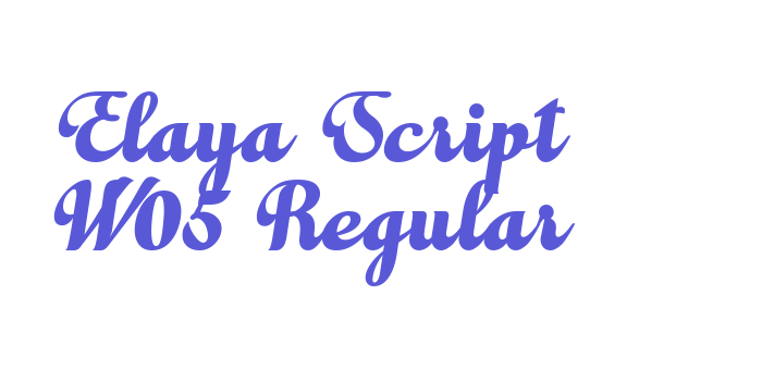 Elaya Script W05 Regular Font Download