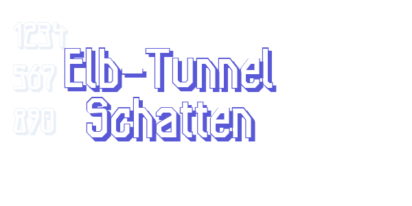 Elb-Tunnel Schatten font free