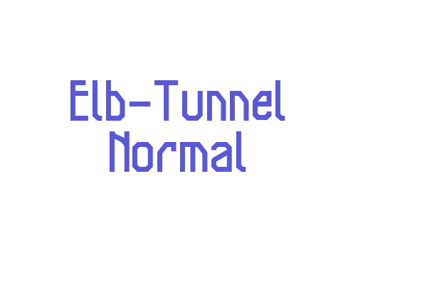 Elb-Tunnel Normal Font