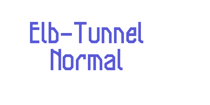 Elb-Tunnel Normal Font