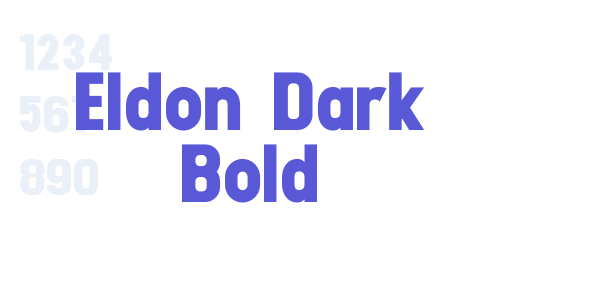 Eldon Dark Bold font free