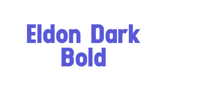 Eldon Dark Bold Font Download