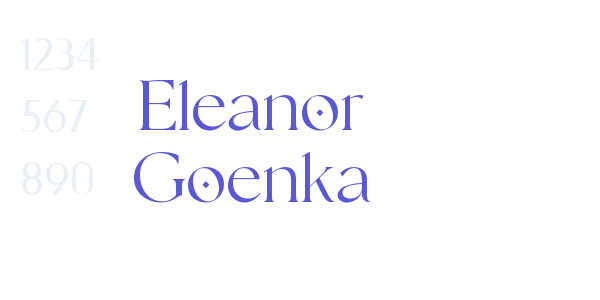 Eleanor Goenka font free