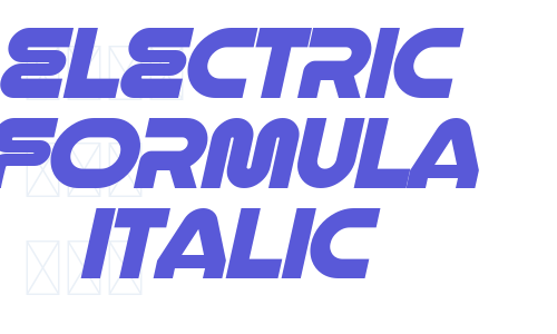 Electric Formula Italic Font Download